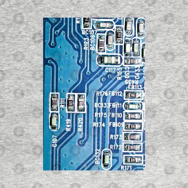 Blue Technology Circuit Board by Squeeb Creative